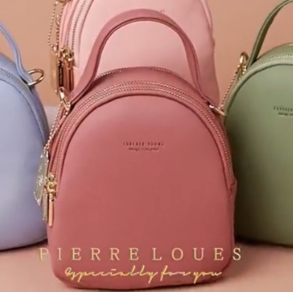 PIERRE LOUES MINI DARK PINK BACKPACK - Picture 3 of 15